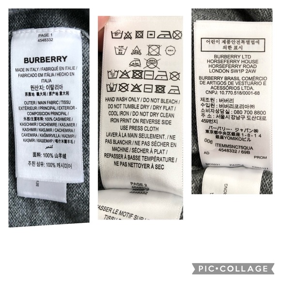 Burberry London knit cardigan and knit short sleeves tee set Grey medium - Picture 11 of 12